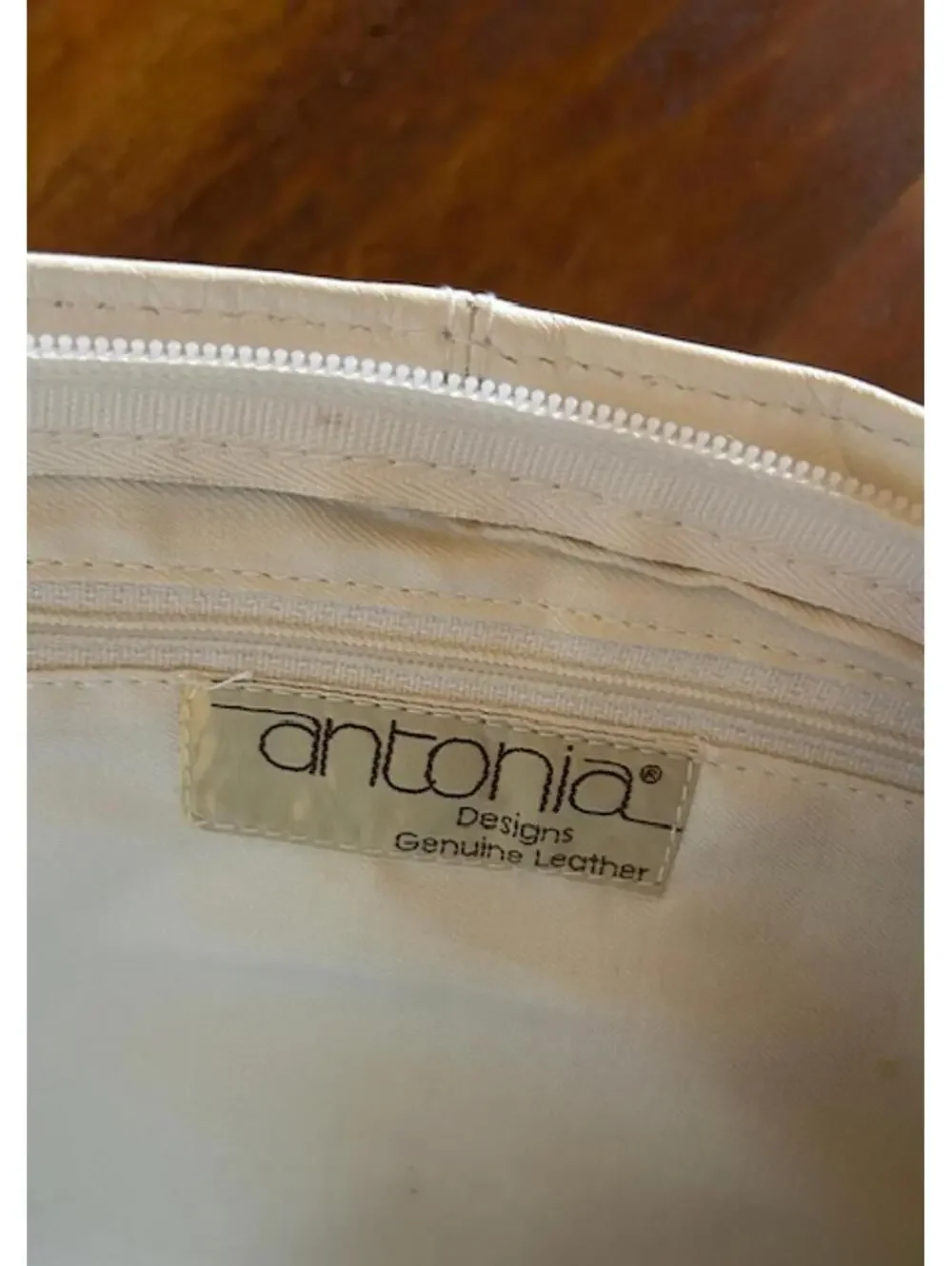 Antonia Designs Genuine Leather White Clutch Purse